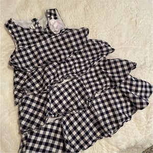Janie and Jack Spring Picnic Gingham Tiered Ruffle Dress Sleeveless Size 3